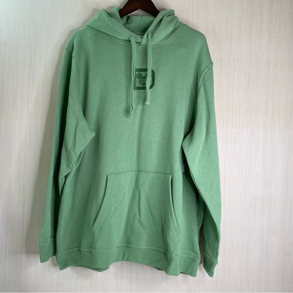 NWT Disney Parks Walt Disney World Logo and Castle Unisex Hoodie Green XXL
